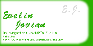 evelin jovian business card